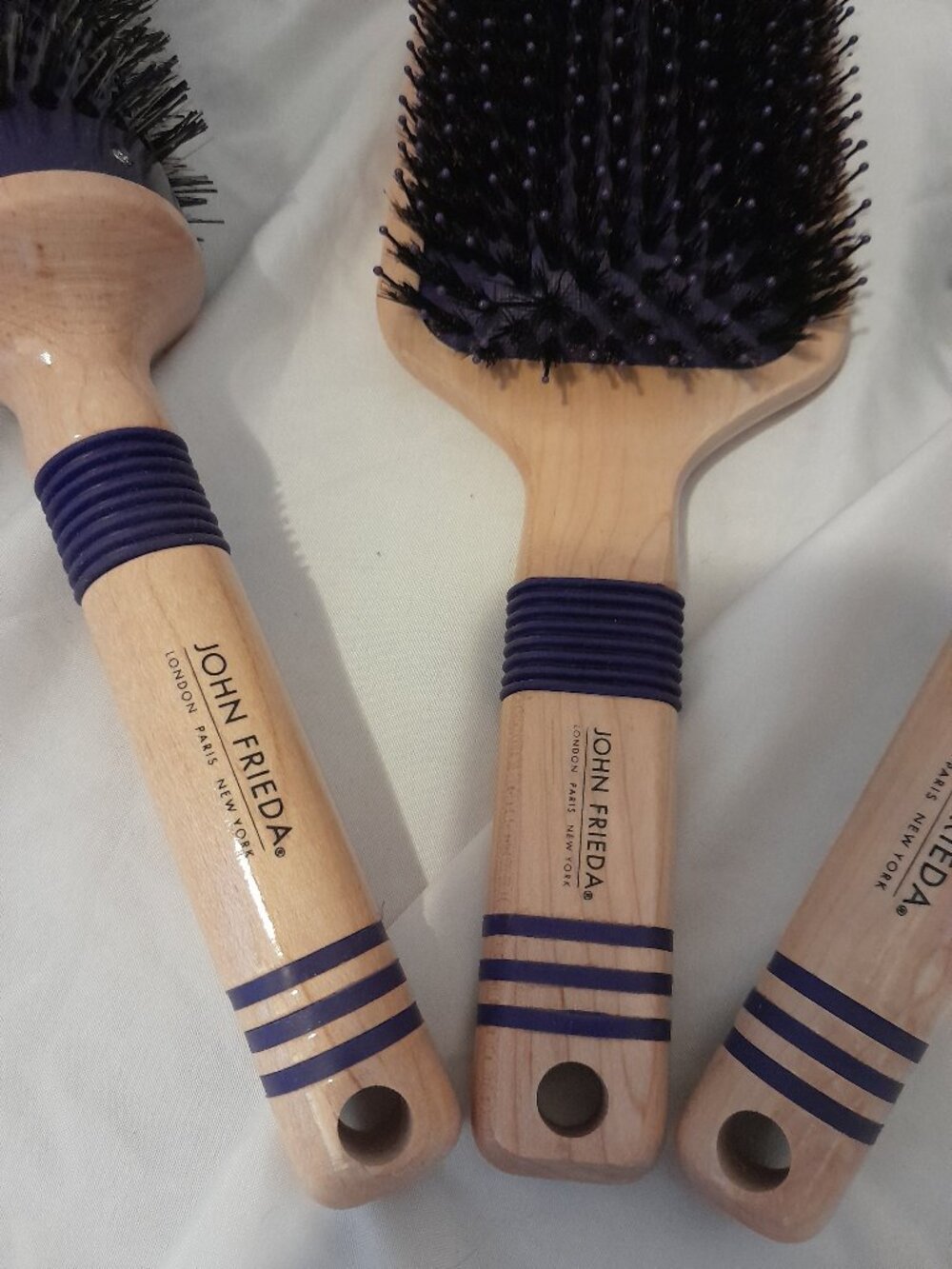 John Frieda 3-Pc Pro Hair Brush Set - Boar Bristle & Paddle - New Unused Bundle - Picture 3 of 7